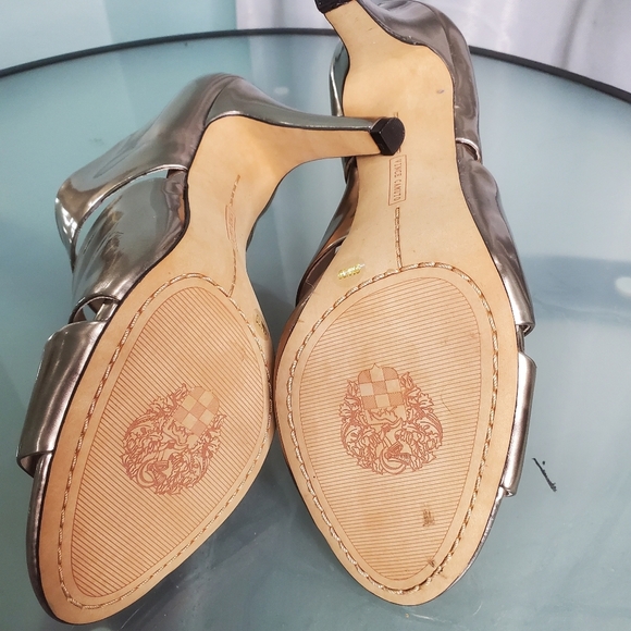Vince Camuto Karmi Open Toe Mirror Metalic Heel Sz 9M - Picture 7 of 10